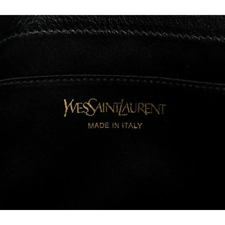 YSL Belle de Jour Women's Clutch - Black Leather Large