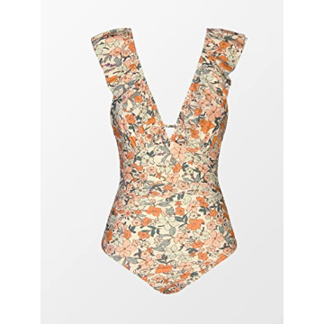 CUPSHE Floral Print Tummy Control One Piece Swimsuit for Women