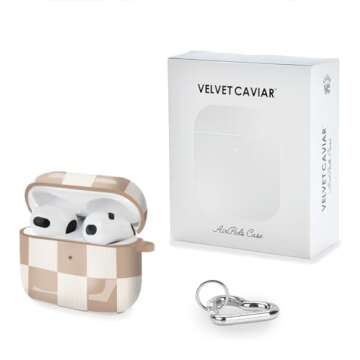 Stylish Velvet Caviar AirPods 3 Case with Keychain