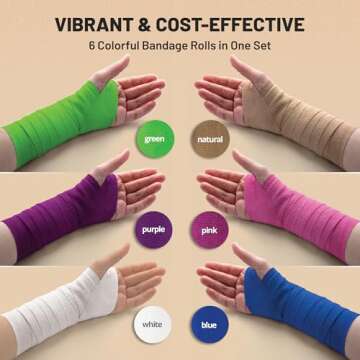 Colorful Self-Adhesive Cohesive Wrap Bandages Set