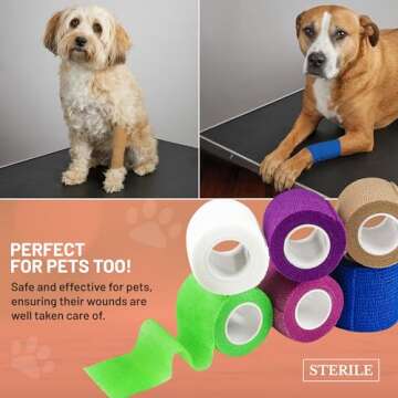 Colorful Self-Adhesive Cohesive Wrap Bandages Set