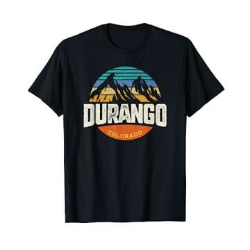 Vintage Durango Colorado Mountain Sunset T-Shirt