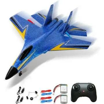 Kids 2 Channel Remote Control Airplane Blue