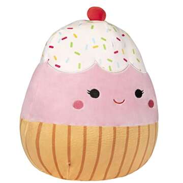Squishmallows 12-Inch Cupcake- Add Clara to Your Squad, Ultrasoft Stuffed Animal Medium-Sized Plush ...