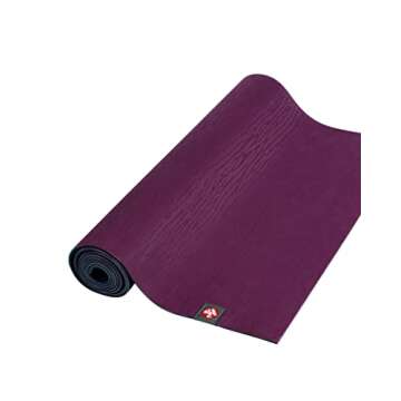 Manduka eKO Lite Yoga Mat - For Women and Men, Lightweight, Durable, Non Slip Grip, 4mm Thick, 71 Inch, Acai Purple/Midnight Blue