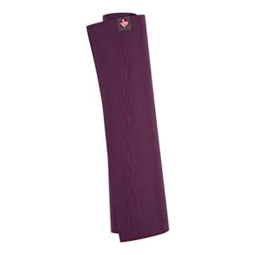 Manduka eKO Lite Yoga Mat - For Women and Men, Lightweight, Durable, Non Slip Grip, 4mm Thick, 71 Inch, Acai Purple/Midnight Blue