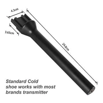 CaTeFo Microphone Interview Handle Interview GO Handheld Adapter with Foam for RODE Wireless GO DJI Mic DJI Mic2 and Other Wireless Transmitter with Cold Shoe StarRig-S