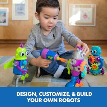 Educational Insights Design & Drill Robot Workshop - Take Apart Toy with Electric Toy Drill, STEM To...