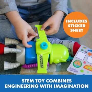 Educational Insights Design & Drill Robot Workshop - Take Apart Toy with Electric Toy Drill, STEM Toddler Toys, Gift for Boys and Girls Ages 3+
