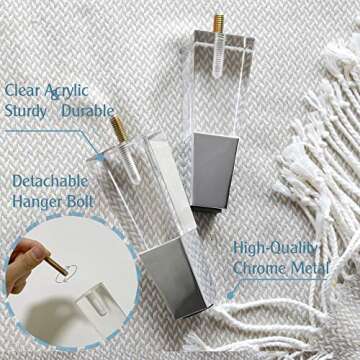 Acrylic Furniture Legs Set of 4 for Modern Home Decor