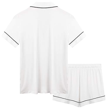 Joyaria All White Two-Piece Women's Pajama Set Comfort