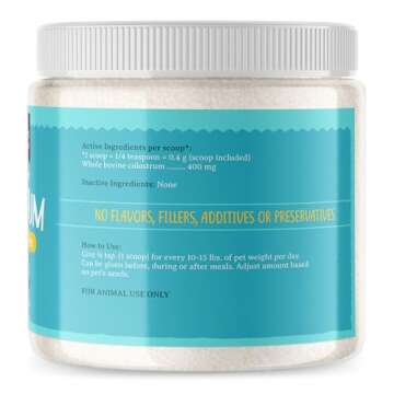 Raw Paws Pet Bovine Colostrum for Dogs Allergies & Immune Support, 5-oz - Made in USA, Pure Bovine C...