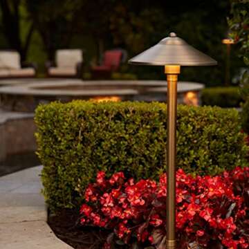 VOLT Max Spread Brass Path Light for Outdoor Illumination
