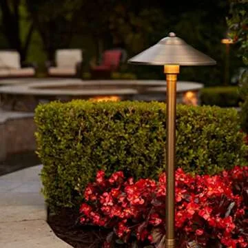 VOLT Max Spread Brass Path Light for Outdoor Illumination