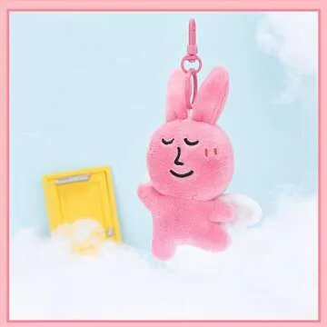 HECOO Cute Pink Rabbit Keychain for Gifts and Accessories
