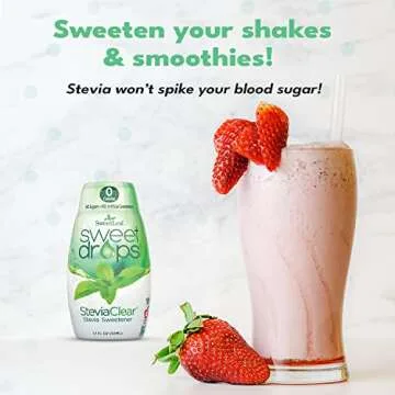 SweetLeaf SteviaClear Sweet Drops - Natural Stevia Liquid Sweetener, Squeezable Stevia Drops, No Bitter Aftertaste, Liquid Sugar Alternative, Zero Calorie, Keto, Non-GMO Stevia, 1.7 Fl Oz (Pack of 2)