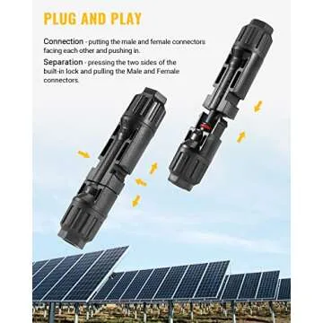 BougeRV 12 PCS Solar Connectors for Durable Solar Systems