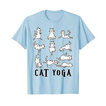 Fun Cat Yoga Gift T Shirt, Cute Family Gift, Lt