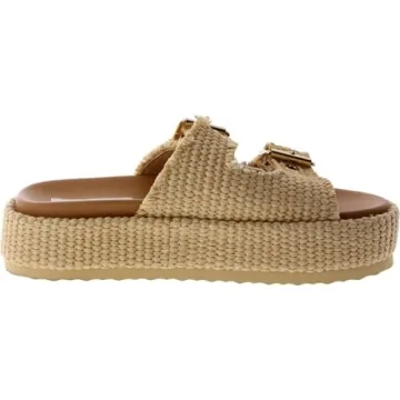 Trendy Steve Madden Karrigan Slide Sandals for Women - Natural