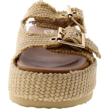Trendy Steve Madden Karrigan Slide Sandals for Women - Natural