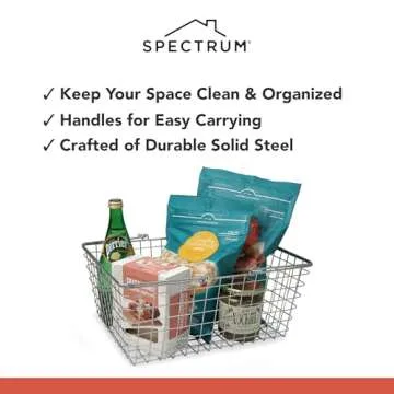 Spectrum Wire Baskets - Versatile Storage Bins for Home