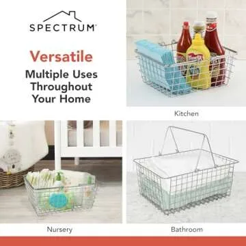 Spectrum Wire Baskets - Versatile Storage Bins for Home