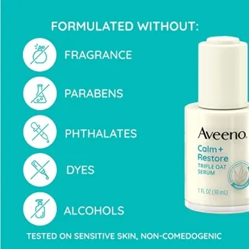 Aveeno Triple Oat Serum for Sensitive Skin - Hydrating & Lightweight
