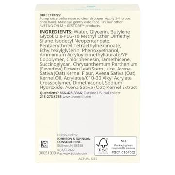 Aveeno Triple Oat Serum for Sensitive Skin - Hydrating & Lightweight