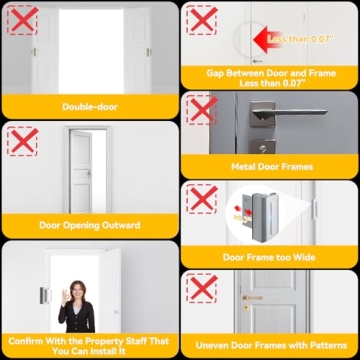 Durable Rerishom 2 Pack Door Lock Safe and Easy to Use