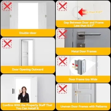 Durable Rerishom 2 Pack Door Lock Safe and Easy to Use