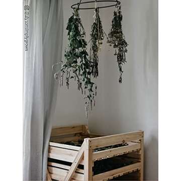 Gardeners Supply Company Garden Harvest Rack, Large 9 Drawer Adjustable Wooden Vegetable and Fruit S...