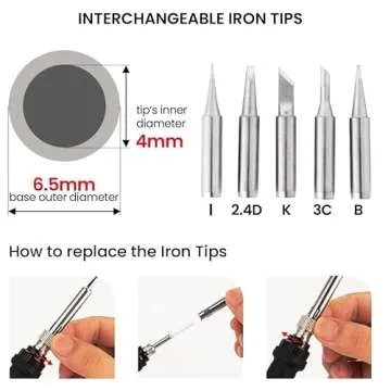 Soldering Iron Kit, 60W Soldering Iron Adjustable Temperature 25-in-1, 5 Solder Tips, Solder Wire, Desoldering Pump, Wire Cutter, Heatshrink Tubes Welding Kit for Electronics Repair Hobby 110V US Plug