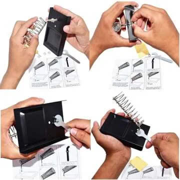 Soldering Iron Kit, 60W Soldering Iron Adjustable Temperature 25-in-1, 5 Solder Tips, Solder Wire, Desoldering Pump, Wire Cutter, Heatshrink Tubes Welding Kit for Electronics Repair Hobby 110V US Plug