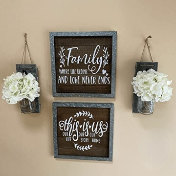 HABOM Mason Jar Sconce - Rustic Nightlight & Decor