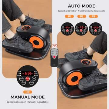 GUGTTR Under Desk Elliptical Machine, Ellipse Leg Exerciser for Seniors, Quiet and Portable Pedal Exerciser While Sitting, Elliptical Exercise Machine with Remote Control,12 Adjustable Speeds