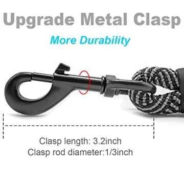 Mycicy 12, 15, 22, 30, 50, 75, 100ft Long Dog Leash Check Cord Recall Agility Long Line for Small Medium Dogs, Great for Training Outdoor, Camping, or Backyard (black-50 ft)