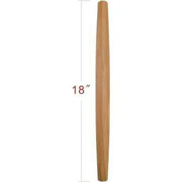 18" French Rolling Pin for Perfect Pastry & Dough