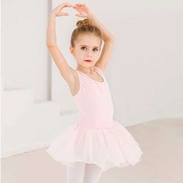 Stelle Ballet Leotards for Girls with Tutu Design