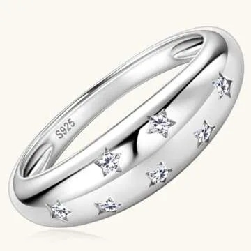 Elegant PROSTORY Moissanite Ring for Women or Men