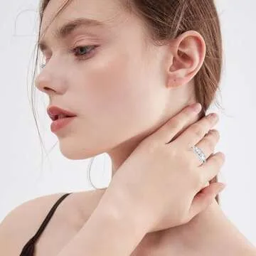 Elegant PROSTORY Moissanite Ring for Women or Men