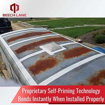 Beech Lane RV Roof and Leak Permanent Repair Tape 4" x 50', Permanently Stops Camper Roof Leaks, UV ...