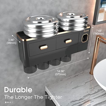 iHave Wall Mounted Toothbrush Holder with Dispensing Feature