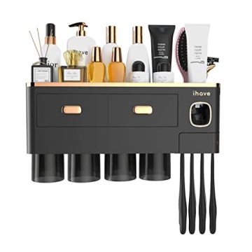 iHave Wall Mounted Toothbrush Holder with Dispensing Feature