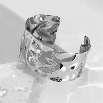 Stylish YBMYCM Chunky Gold Cuff Bracelet for Women