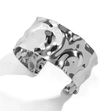 Stylish YBMYCM Chunky Gold Cuff Bracelet for Women