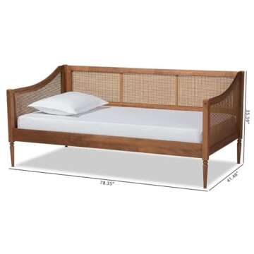 Baxton Studio Ogden Mid-Century Modern Daybed for Home
