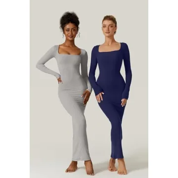 Buy QINSEN Womens Soft Lounge Long Dress - Fall Casual Chic