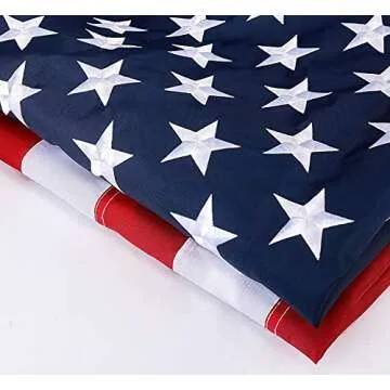 American Flag 3x5 ft: Longest Lasting US Flag, Made From Nylon, Embroidered Stars, Sewn Stripes, Brass Grommets, UV Protection Perfect for Outdoors! USA Flag