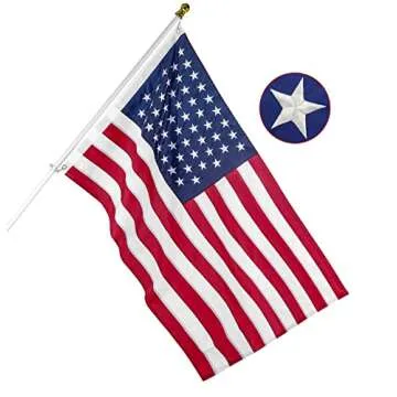 American Flag 3x5 ft: Longest Lasting US Flag, Made From Nylon, Embroidered Stars, Sewn Stripes, Brass Grommets, UV Protection Perfect for Outdoors! USA Flag