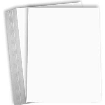 Hamilco White Cardstock Thick Paper 8 1/2 x 11" Heavy Weight 120 lb Cover Card Stock - 50 Pack